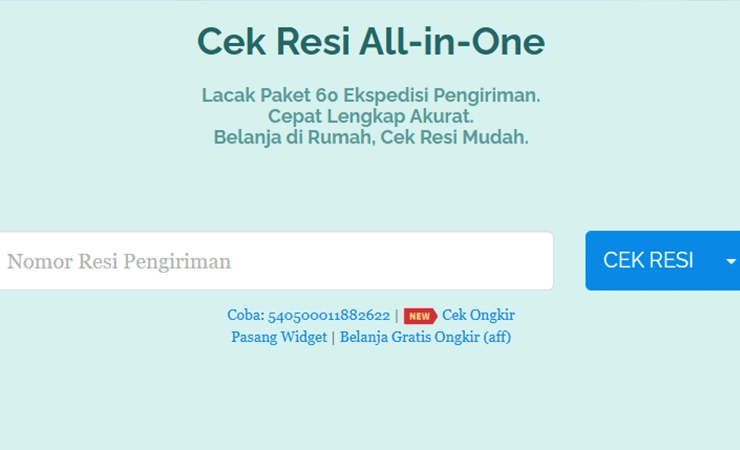 Cek Resi JNE Via Online