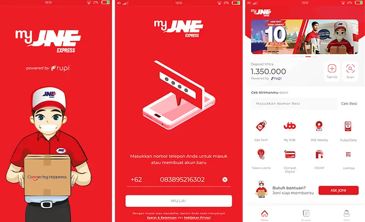 Cek Resi JNE di Aplikasi MyJNE