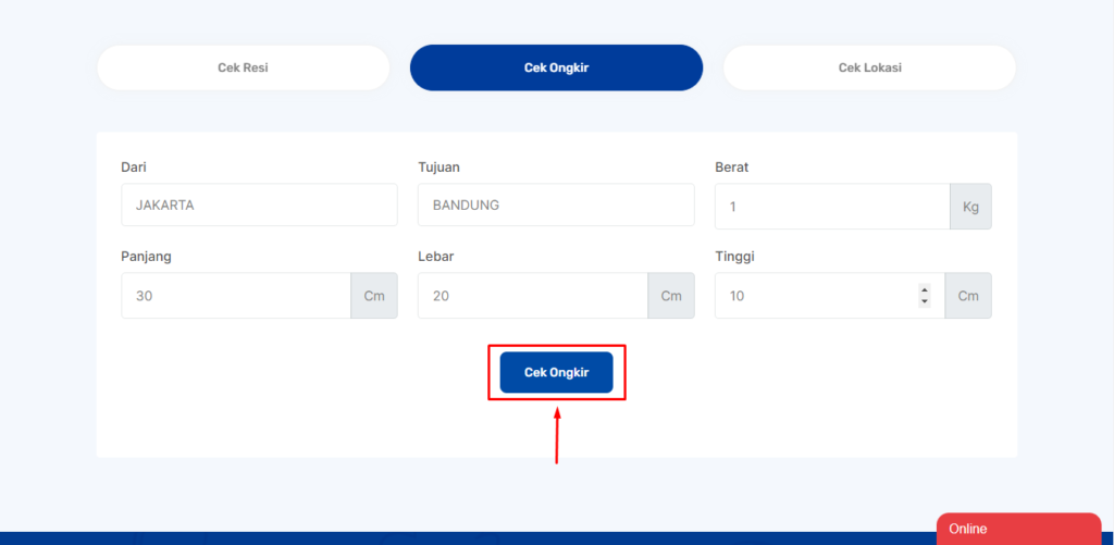Lakukan Cek Ongkir