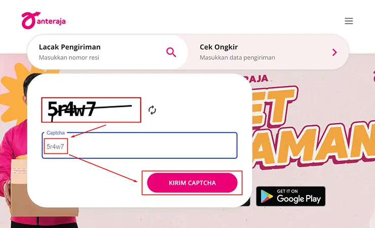 Selesaikan Kode Captcha