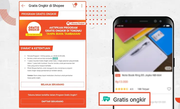 Program Gratis Ongkir Untuk Seller Shopee