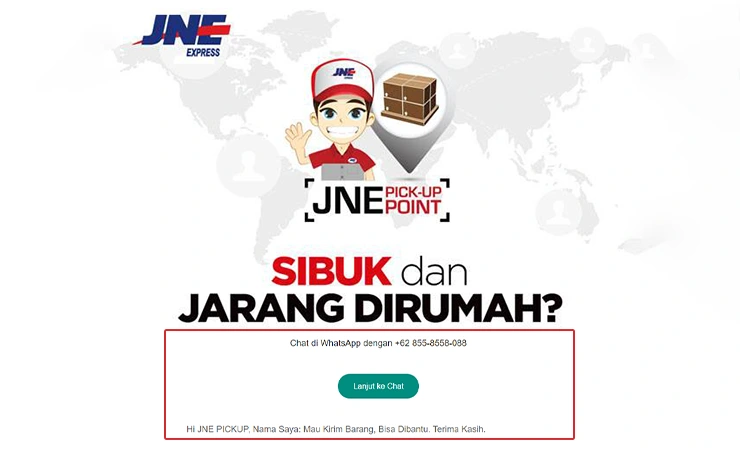 Request Pick Up JNE