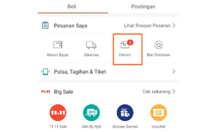 Lewat Aplikasi Shopee