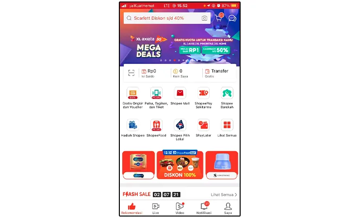 Buka Aplikasi Shopee Untuk Pesan Makan