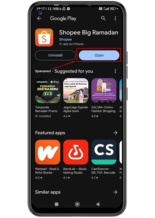 Buka Aplikasi Shopee