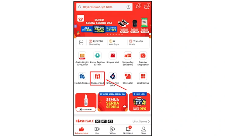 Masuk Menu Shopee Food