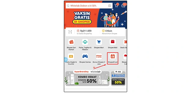 Pilih Fitur Shopee Food